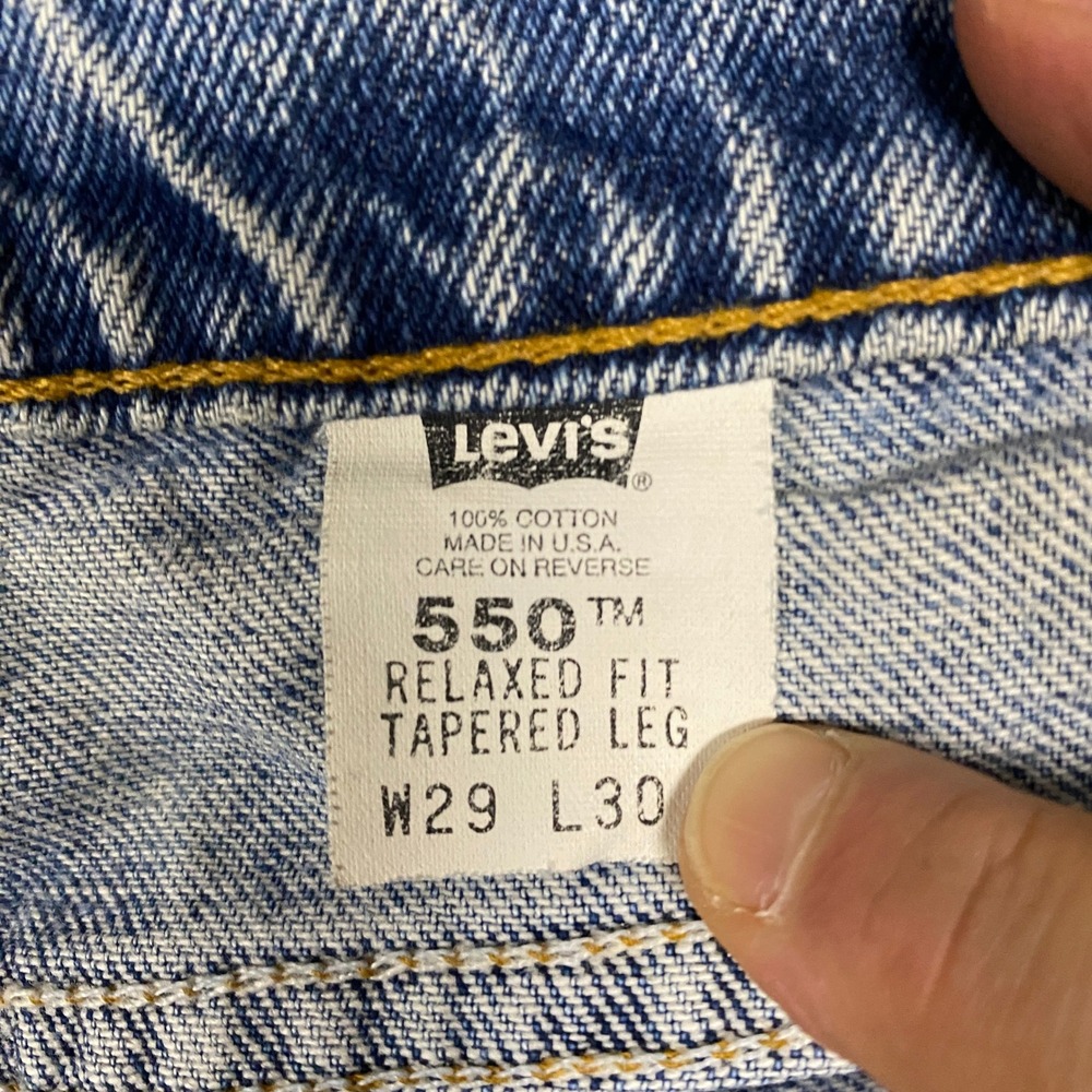 Vintage 90s Levis 550 Relaxed Fit Jeans Mens 29x30 (26x30) Made in USA - Picture 3 of 9